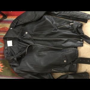 Silence and Noise Faux Leather Jacket size S